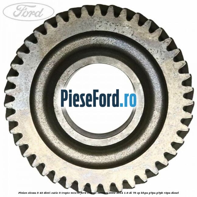 Pinion viteza 5 43 dinti cutie 5 trepte MTX75 Ford Transit Connect 2002-2014 1.8 Di 75 cp BHPA, P7PA, P7PB, R2PA diesel