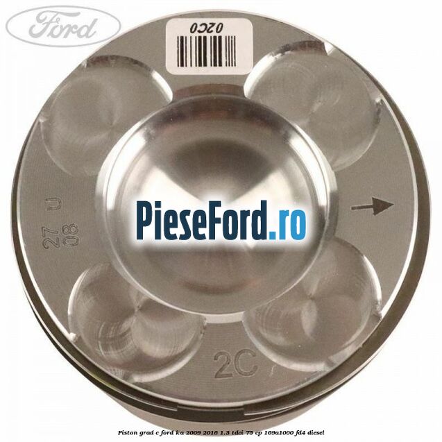 Piston grad C Ford Ka 2009-2016 1.3 TDCi 75 cp 169A1000, FD4 diesel