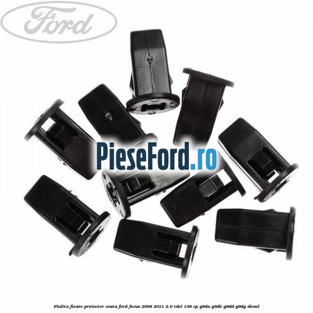 Piulita fixare proiector ceata Ford Focus 2008-2011 2.0 TDCi 136 cp G6DA, G6DB, G6DD, G6DG diesel