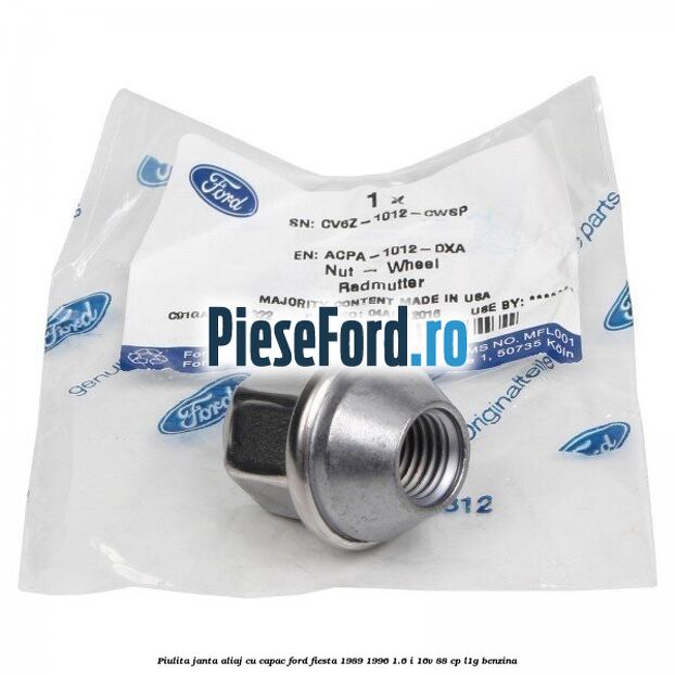 Piulita janta aliaj cu capac Ford Fiesta 1989-1996 1.6 i 16V 88 cp L1G benzina