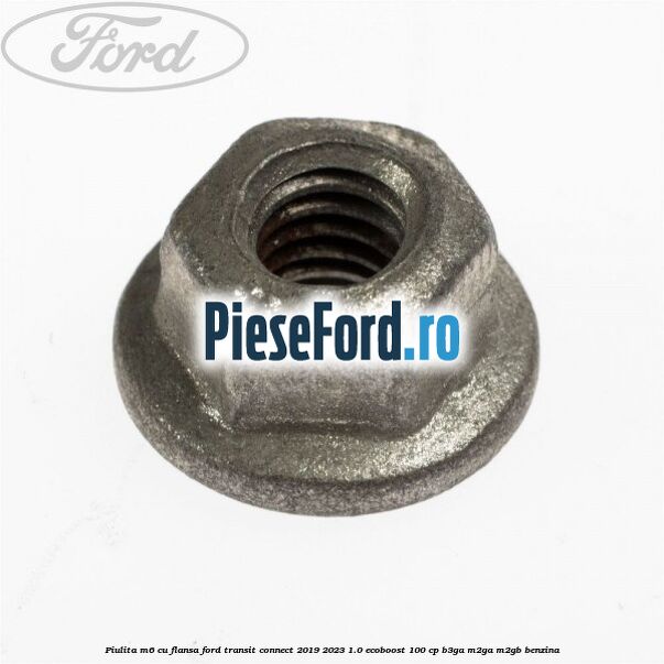 Piulita M6 cu flansa Ford Transit Connect 2019-2023 1.0 EcoBoost 100 cp B3GA, M2GA, M2GB benzina