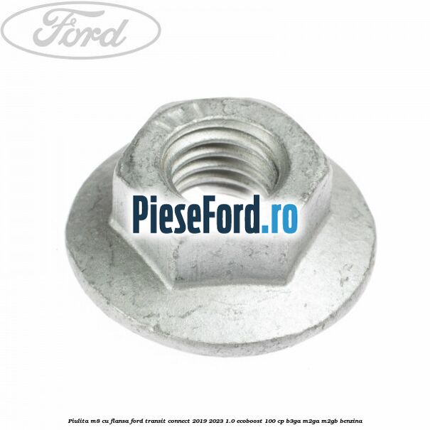 Piulita M8 cu flansa Ford Transit Connect 2019-2023 1.0 EcoBoost 100 cp B3GA, M2GA, M2GB benzina