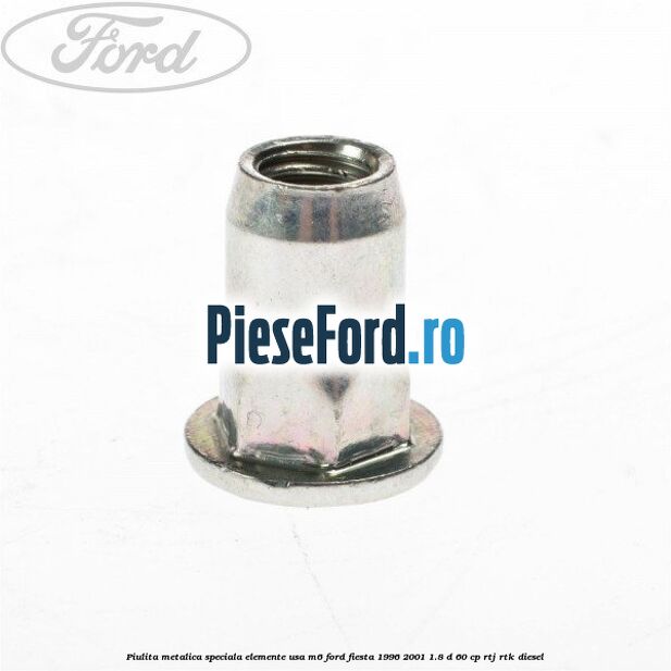 Piulita metalica speciala elemente usa M6 Ford Fiesta 1996-2001 1.8 D 60 cp Piulita metalica speciala elemente usa M6 Ford Fiesta 1996-2001 1.8 D 60 cp RTJ, RTK diesel
