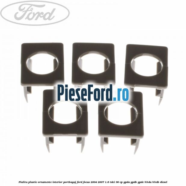 Piulita plastic ornamente interior portbagaj Ford Focus 2004-2007 1.6 TDCi 90 cp GPDA, GPDB, GPDC, HHDA, HHDB diesel