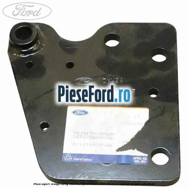 Placa suport stanga carlig remorcare Ford Transit 2006-2014 2.2 TDCi 136 cp USRA, USRB diesel