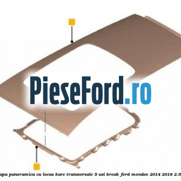 Plafon cu decupaj trapa panoramica cu locas bare transversale 5 usi break Ford Mondeo 2014-2018 2.5 149 cp S7CB benzina