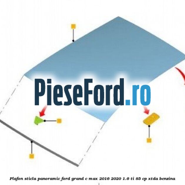 Plafon sticla panoramic Ford Grand C-Max 2016-2020 1.6 Ti 85 cp XTDA benzina