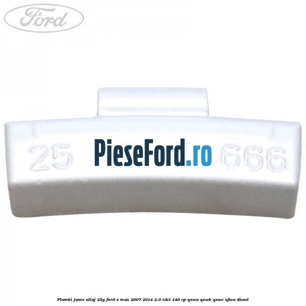 Plumbi jante aliaj, 25g Ford S-Max 2007-2014 2.0 TDCi 140 cp QXWA, QXWB, QXWC, UFWA diesel