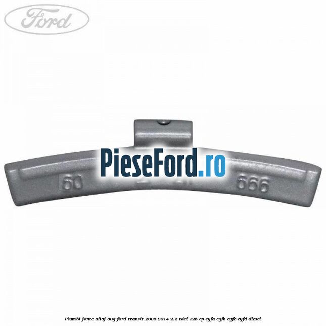 Plumbi jante aliaj, 60g Ford Transit 2006-2014 2.2 TDCi 125 cp CYFA, CYFB, CYFC, CYFD diesel