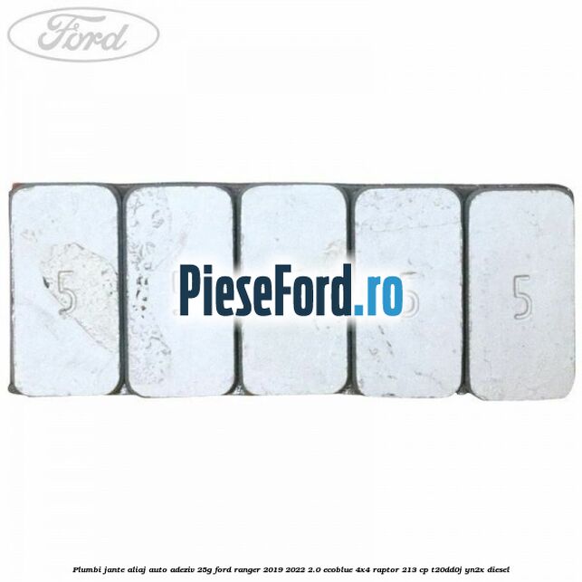 Plumbi jante aliaj auto-adeziv, 25g Ford Ranger 2019-2022 2.0 EcoBlue 4x4 Raptor 213 cp T20DD0J, YN2X diesel