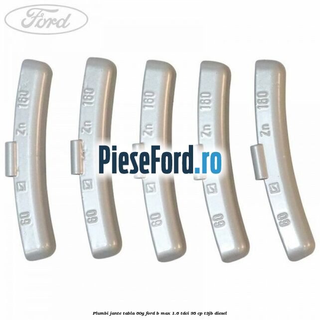Plumbi jante tabla, 60g Ford B-Max 1.6 TDCi 95 cp T3JB diesel