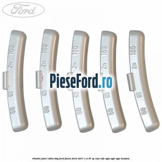 Plumbi jante tabla, 60g Ford Fiesta 2013-2017 1.4 97 cp RTJA, RTJB, SPJA, SPJC, SPJE benzina