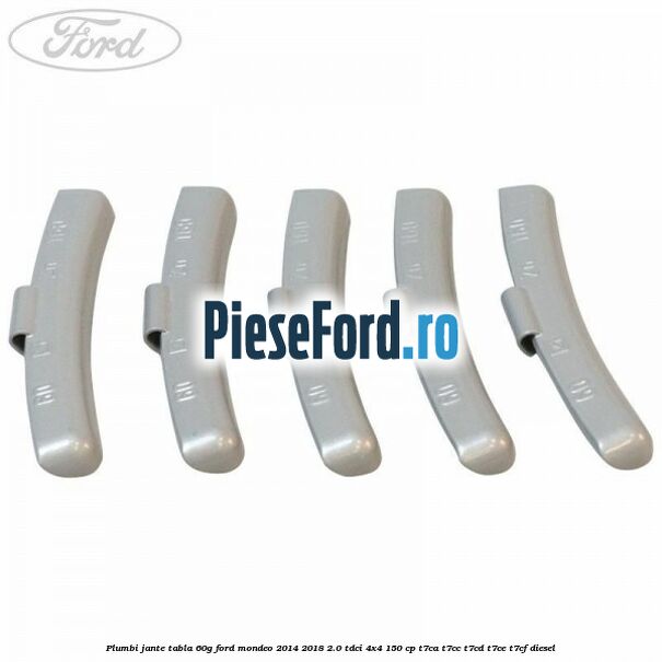 Plumbi jante tabla, 60g Ford Mondeo 2014-2018 2.0 TDCi 4x4 150 cp T7CA, T7CC, T7CD, T7CE, T7CF diesel