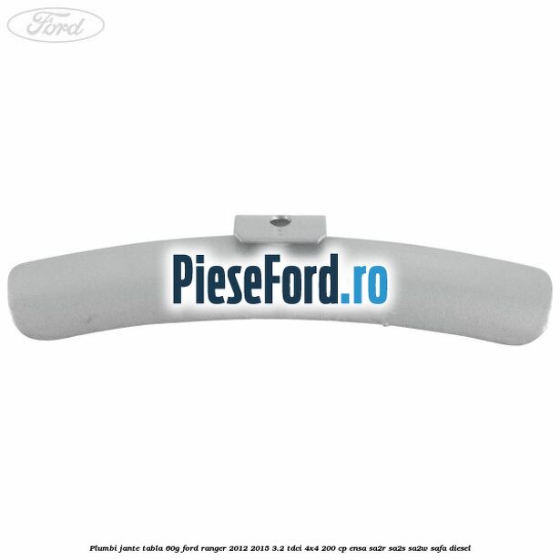 Plumbi jante tabla, 60g Ford Ranger 2012-2015 3.2 TDCi 4x4 200 cp ENSA, SA2R, SA2S, SA2W, SAFA diesel