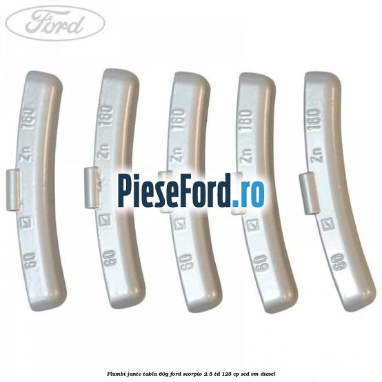 Plumbi jante tabla, 60g Ford Scorpio 2.5 TD 125 cp SCD, VM diesel