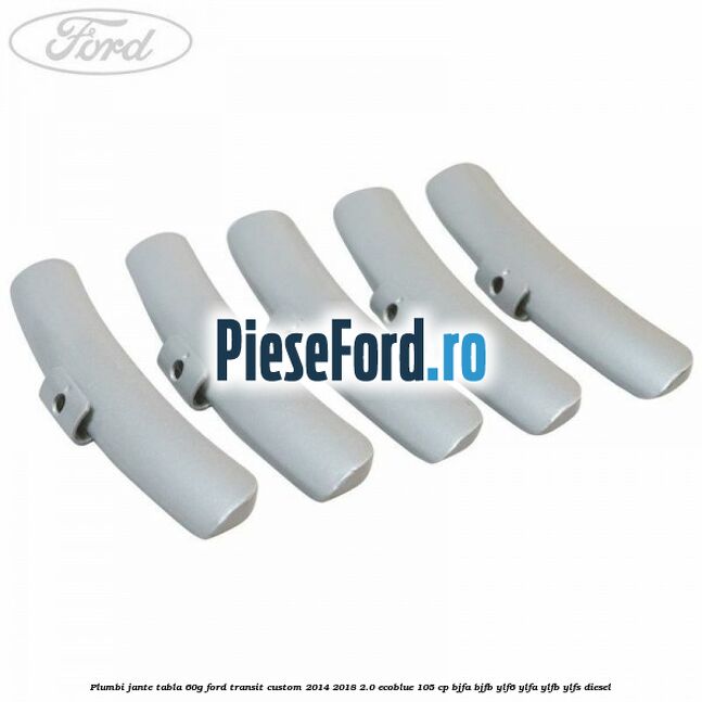 Plumbi jante tabla, 60g Ford Transit Custom 2014-2018 2.0 EcoBlue 105 cp BJFA, BJFB, YLF6, YLFA, YLFB, YLFS diesel