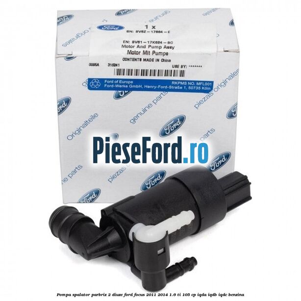 Pompa spalator parbriz 2 diuze Ford Focus 2011-2014 1.6 Ti 105 cp IQDA, IQDB, IQDC benzina