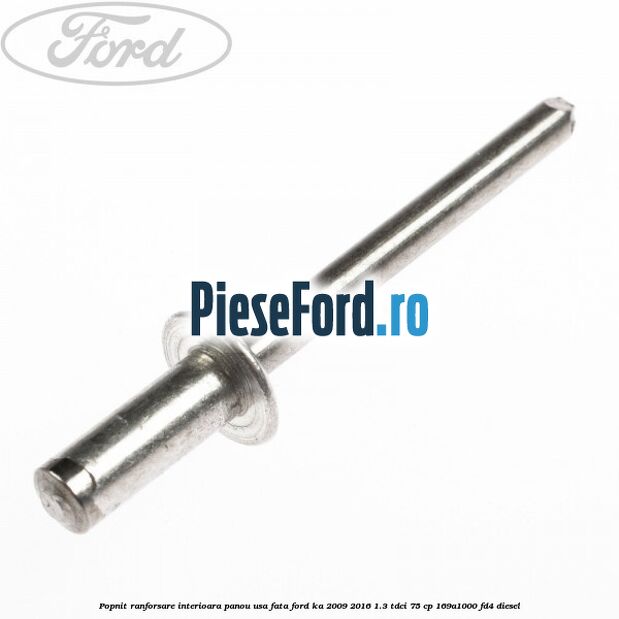 Popnit ranforsare interioara panou usa fata Ford Ka 2009-2016 1.3 TDCi 75 cp 169A1000, FD4 diesel