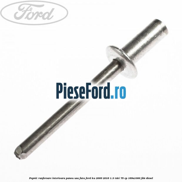 Popnit ranforsare interioara panou usa fata Ford Ka 2009-2016 1.3 TDCi 75 cp 169A1000, FD4 diesel