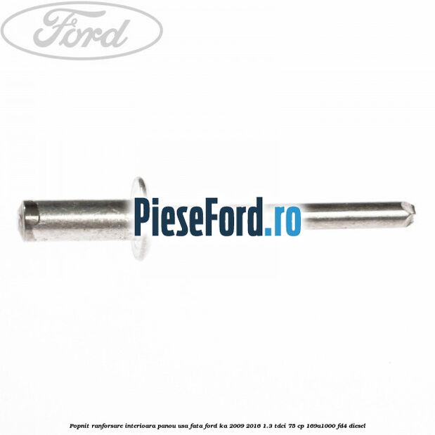Popnit ranforsare interioara panou usa fata Ford Ka 2009-2016 1.3 TDCi 75 cp 169A1000, FD4 diesel