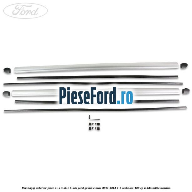 Portbagaj exterior FORCE XT S, matte black Ford Grand C-Max 2011-2015 1.0 EcoBoost 100 cp M2DA, M2DC benzina