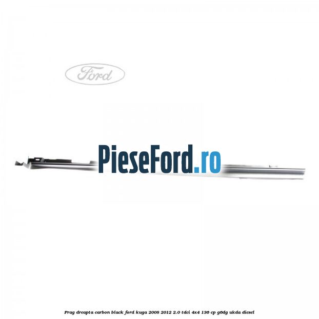 Prag dreapta carbon black Ford Kuga 2008-2012 2.0 TDCi 4x4 136 cp G6DG, UKDA diesel
