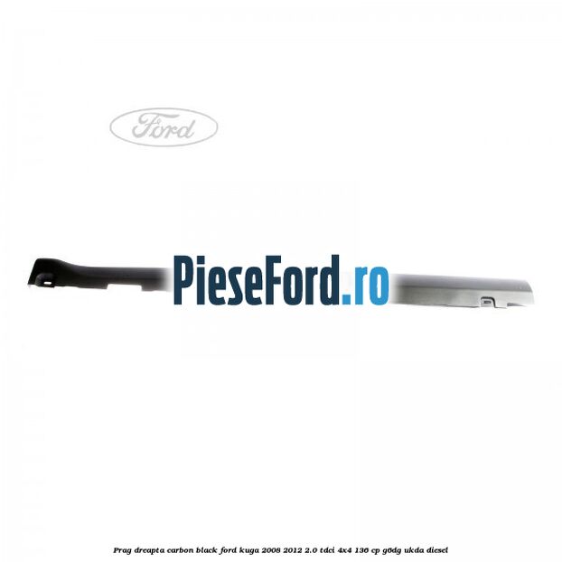 Prag dreapta carbon black Ford Kuga 2008-2012 2.0 TDCi 4x4 136 cp G6DG, UKDA diesel