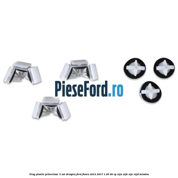 Prag plastic primerizat 3 usi dreapta Ford Fiesta 2013-2017 1.25 60 cp STJA, STJB, STJC, STJD benzina