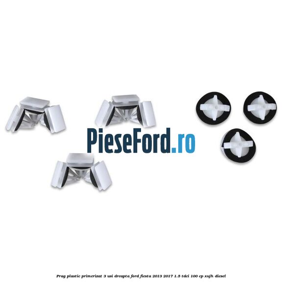 Prag plastic primerizat 3 usi dreapta Ford Fiesta 2013-2017 1.5 TDCi 100 cp XUJH diesel