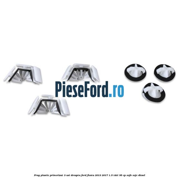 Prag plastic primerizat 3 usi dreapta Ford Fiesta 2013-2017 1.5 TDCi 95 cp XVJB, XVJC diesel