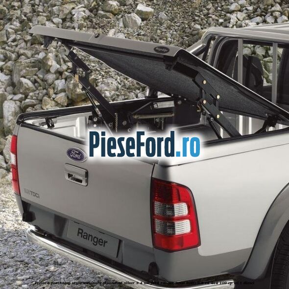 Prelata portbagaj Style-X culoare moondust silver 3/4 usi Ford Ranger 2002-2006 2.5 TD 4x4 109 cp WL-T diesel