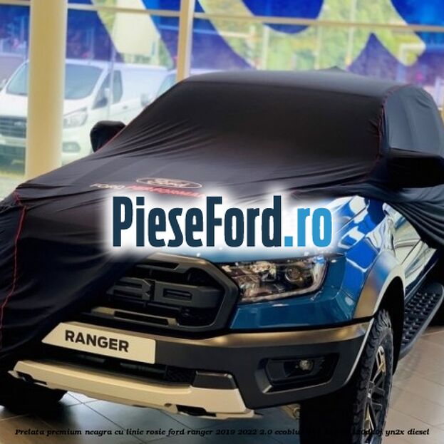 Prelata premium neagra cu linie rosie Ford Ranger 2019-2022 2.0 EcoBlue 4x4 213 cp