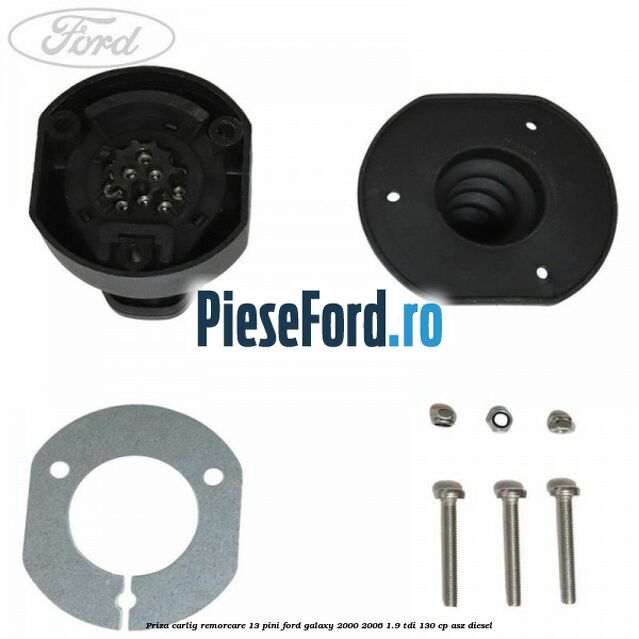 Priza carlig remorcare 13 pini Ford Galaxy 2000-2006 1.9 TDI 130 cp ASZ diesel