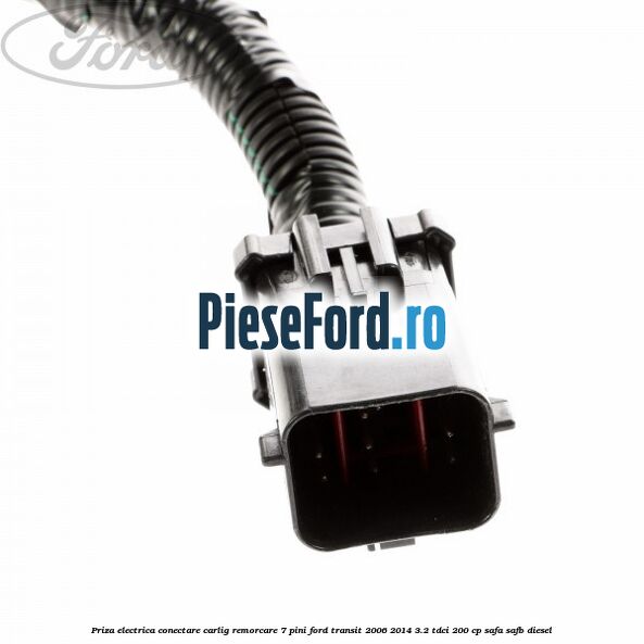 Priza electrica conectare carlig remorcare 7 pini Ford Transit 2006-2014 3.2 TDCi 200 cp SAFA, SAFB diesel