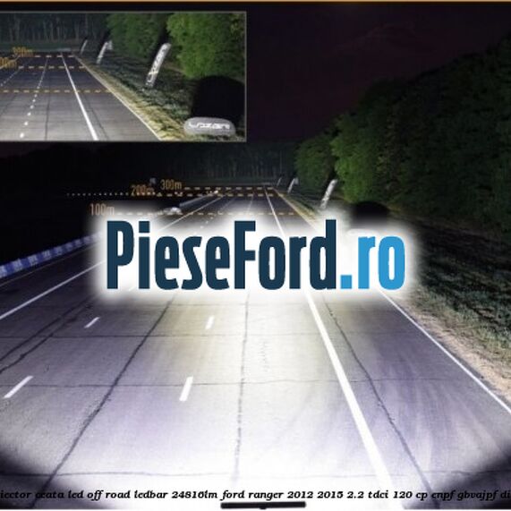 Proiector ceata LED Off-Road LEDBAR 24816LM Ford Ranger 2012-2015 2.2 TDCi 120 cp ENPF, GBVAJPF diesel