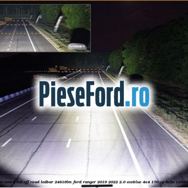Proiector ceata LED Off-Road LEDBAR 24816LM Ford Ranger 2019-2022 2.0 EcoBlue 4x4 170 cp BC2X, T20DD0J diesel