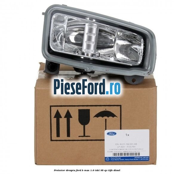 Proiector dreapta Ford B-Max 1.6 TDCi 95 cp T3JB diesel