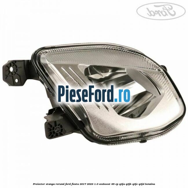 Proiector stanga rotund Ford Fiesta 2017-2023 1.0 EcoBoost 85 cp Q0JA, Q0JB, Q0JC, Q0JD benzina