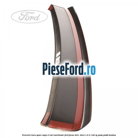Protectie bara spate negru 5 usi hatchback Ford Focus 2011-2014 1.6 Ti 125 cp PNDA, PNDD benzina