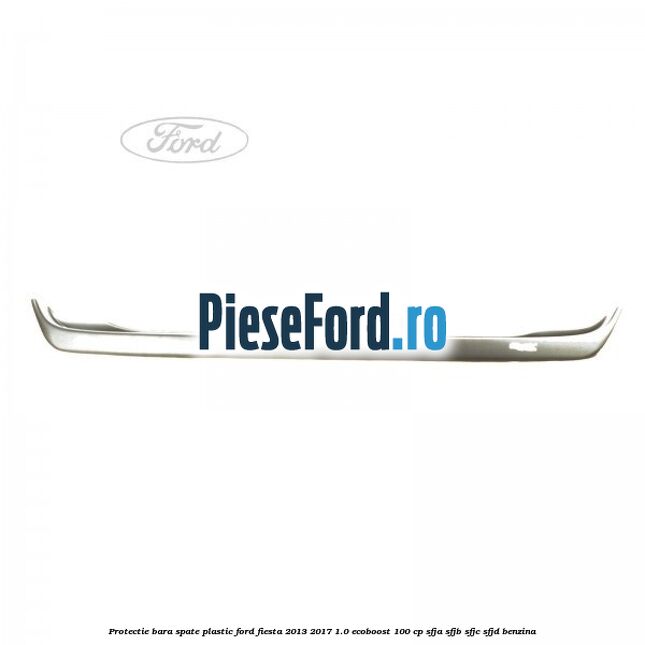 Protectie bara spate plastic Ford Fiesta 2013-2017 1.0 EcoBoost 100 cp SFJA, SFJB, SFJC, SFJD benzina