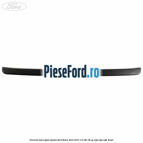 Protectie bara spate plastic Ford Fiesta 2013-2017 1.6 TDCi 95 cp T3JA, TZJA, TZJB diesel