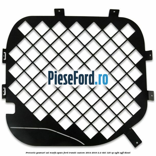 Protectie geamuri usi marfa spate Ford Transit Custom 2014-2018 2.2 TDCi 125 cp CYF4, CYFF diesel