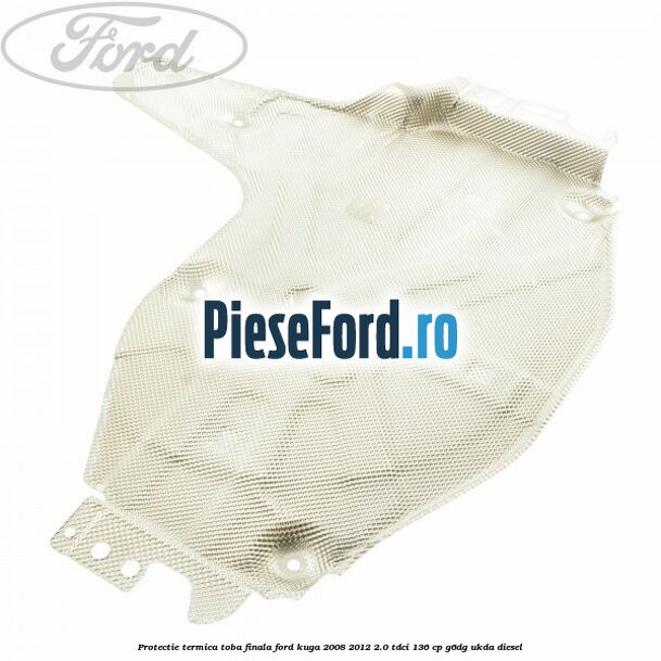 Protectie termica toba finala Ford Kuga 2008-2012 2.0 TDCi 136 cp G6DG, UKDA diesel