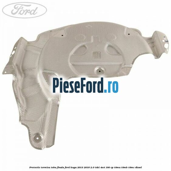 Protectie termica toba finala Ford Kuga 2013-2016 2.0 TDCi 4x4 180 cp T8MA, T8MB, T8MC diesel