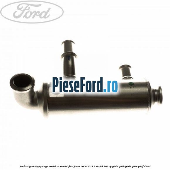 Racitor gaze supapa EGR model cu modul Ford Focus 2008-2011 1.6 TDCi 109 cp G8DA, G8DB, G8DD, G8DE, G8DF diesel