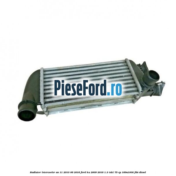 Radiator intercooler an 11/2010-06/2016 Ford Ka 2009-2016 1.3 TDCi 75 cp 169A1000, FD4 diesel