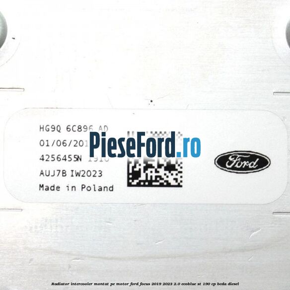 Radiator intercooler montat pe motor Ford Focus 2019-2023 2.0 EcoBlue ST 190 cp BCDA diesel