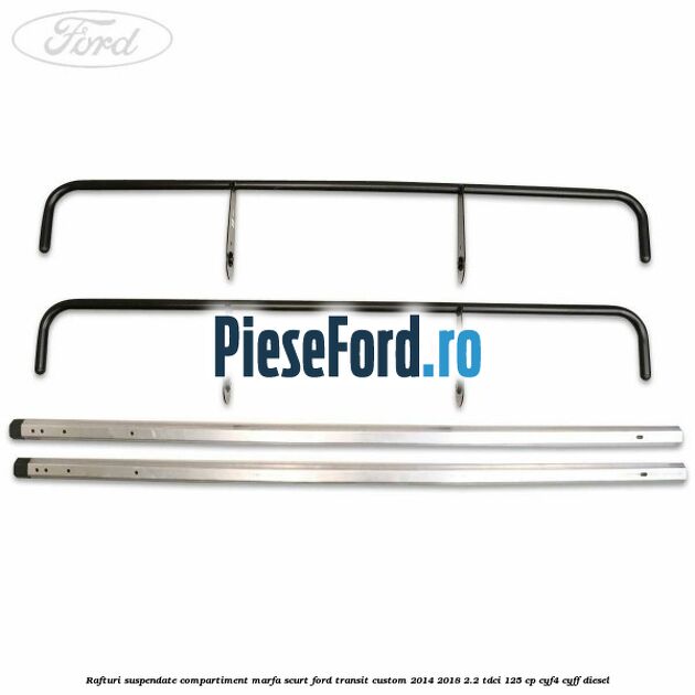 Rafturi suspendate compartiment marfa scurt Ford Transit Custom 2014-2018 2.2 TDCi 125 cp CYF4, CYFF diesel
