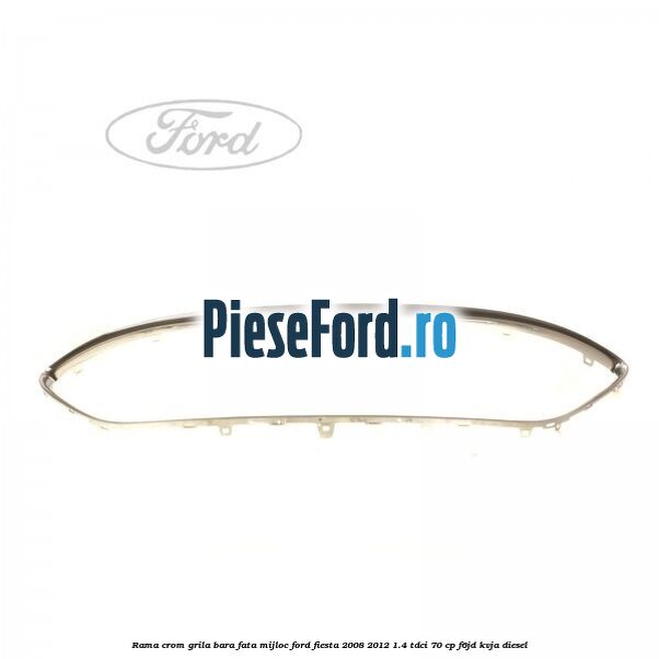Rama crom grila bara fata mijloc Ford Fiesta 2008-2012 1.4 TDCi 70 cp F6JD, KVJA diesel