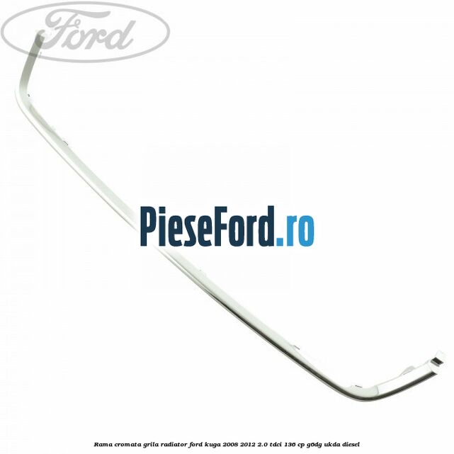 Rama cromata grila radiator Ford Kuga 2008-2012 2.0 TDCi 136 cp G6DG, UKDA diesel